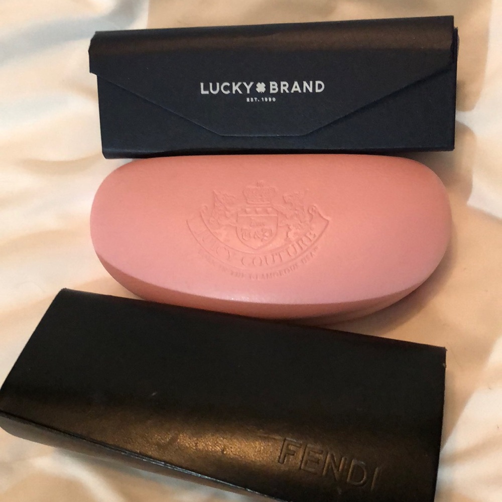 3 Glass cases Lucky Brand Juicy Couture and Fendi